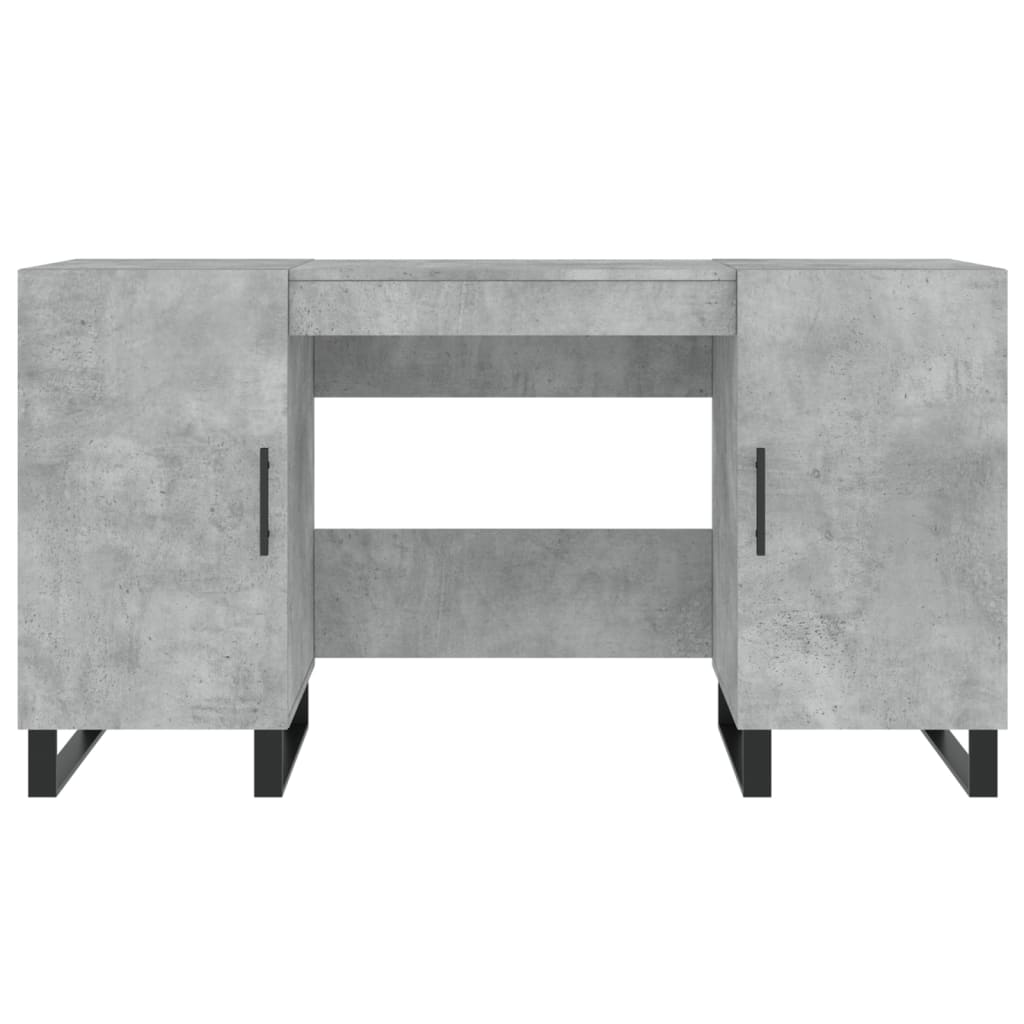 vidaXL Biurko, szarość betonu, 140x50x75 cm, materiał drewnopochodny