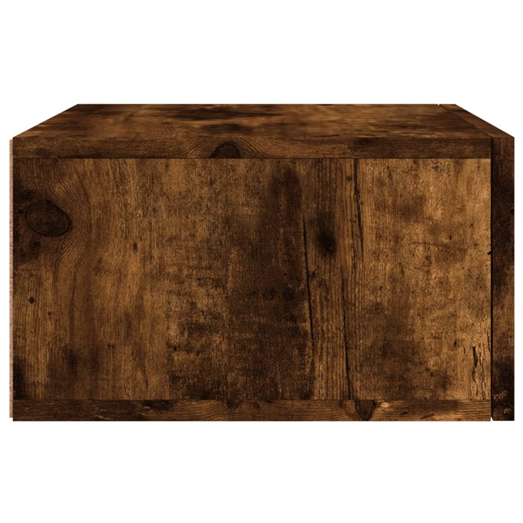 vidaXL Wiszące szafki nocne, 2 szt., przydymiony dąb, 35x35x20 cm
