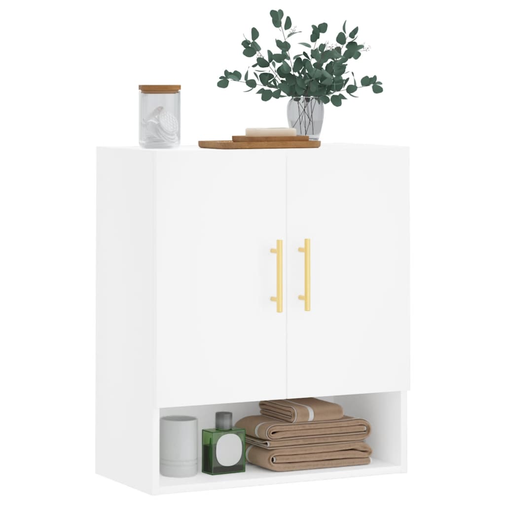 vidaXL Szafka wisząca, biała, 60x31x70 cm, materiał drewnopochodny