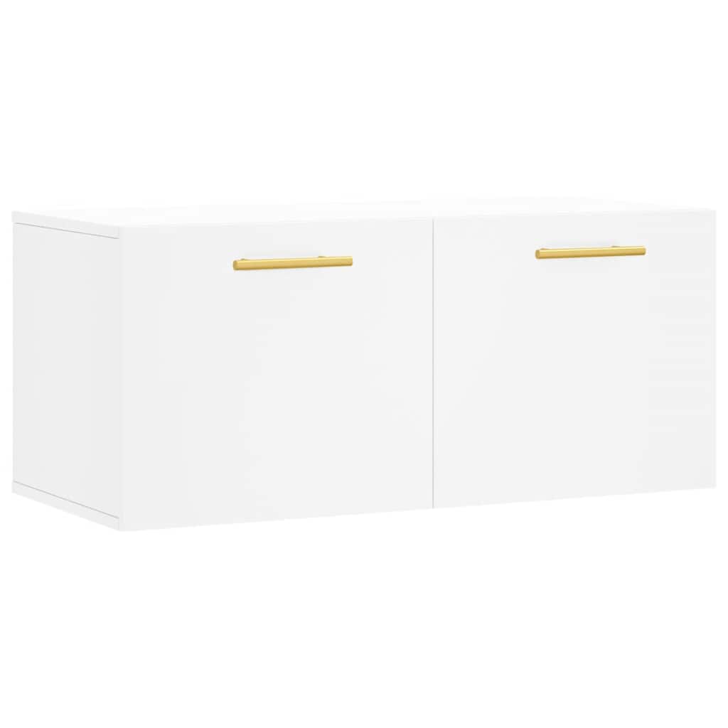 vidaXL Szafka wisząca, biała, 80x36,5x35 cm, materiał drewnopochodny