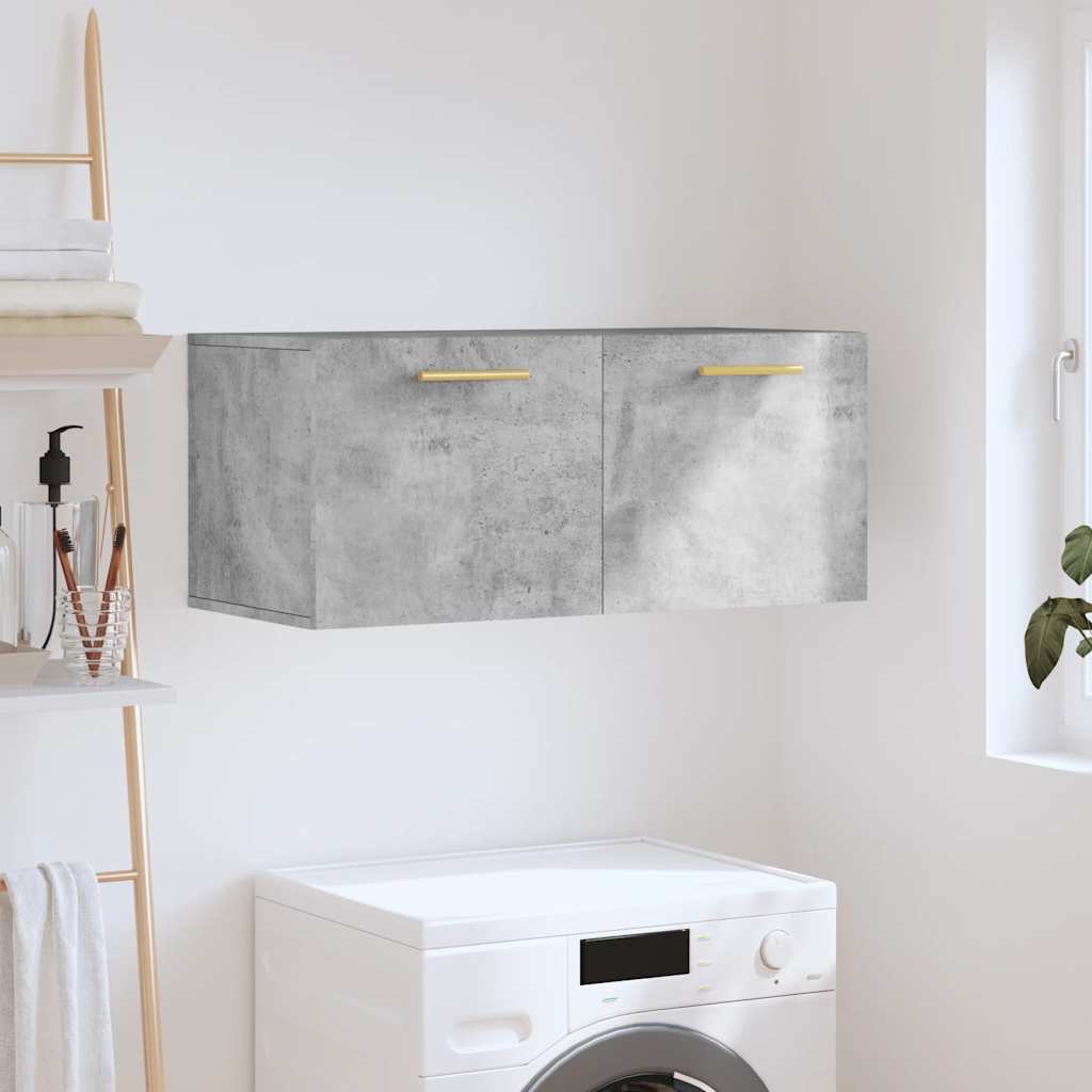 vidaXL Szafka wisząca, szarość betonu, 80x36,5x35 cm