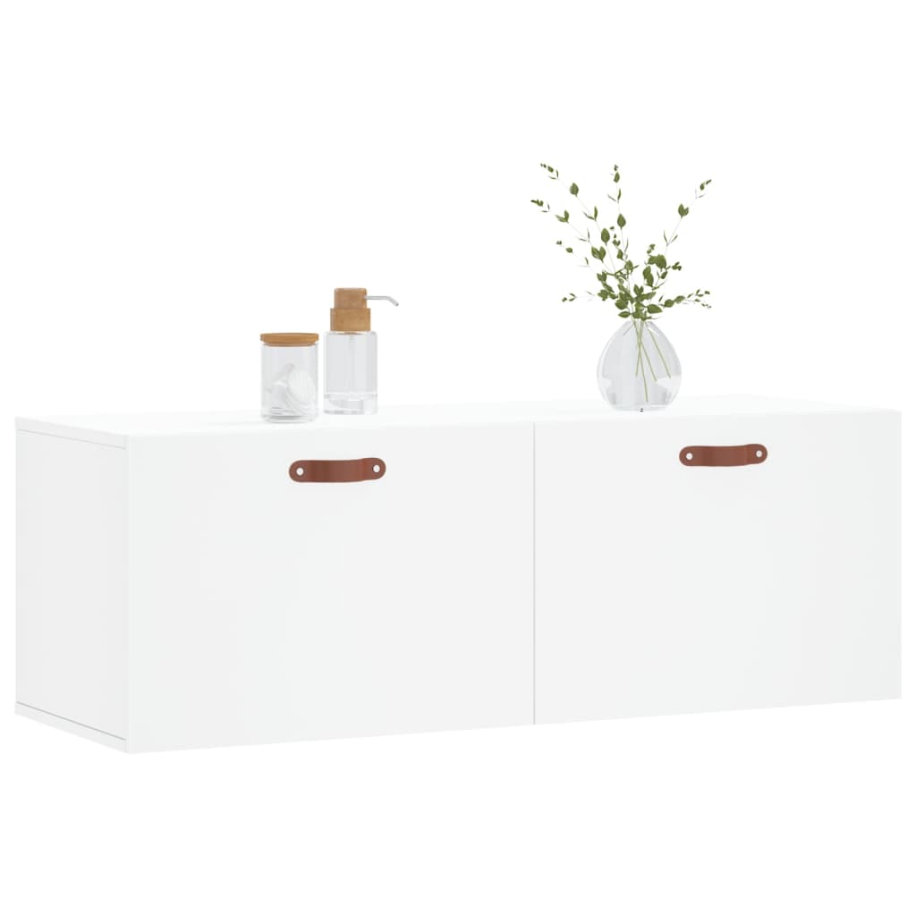 vidaXL Szafka wisząca, biała, 100x36,5x35 cm, materiał drewnopochodny