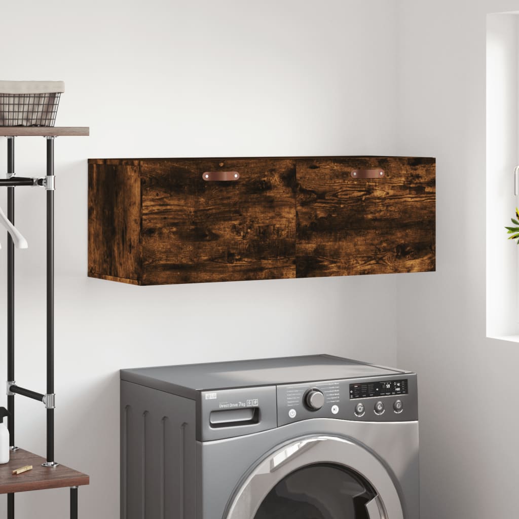 vidaXL Szafka wisząca, przydymiony dąb, 100x36,5x35 cm