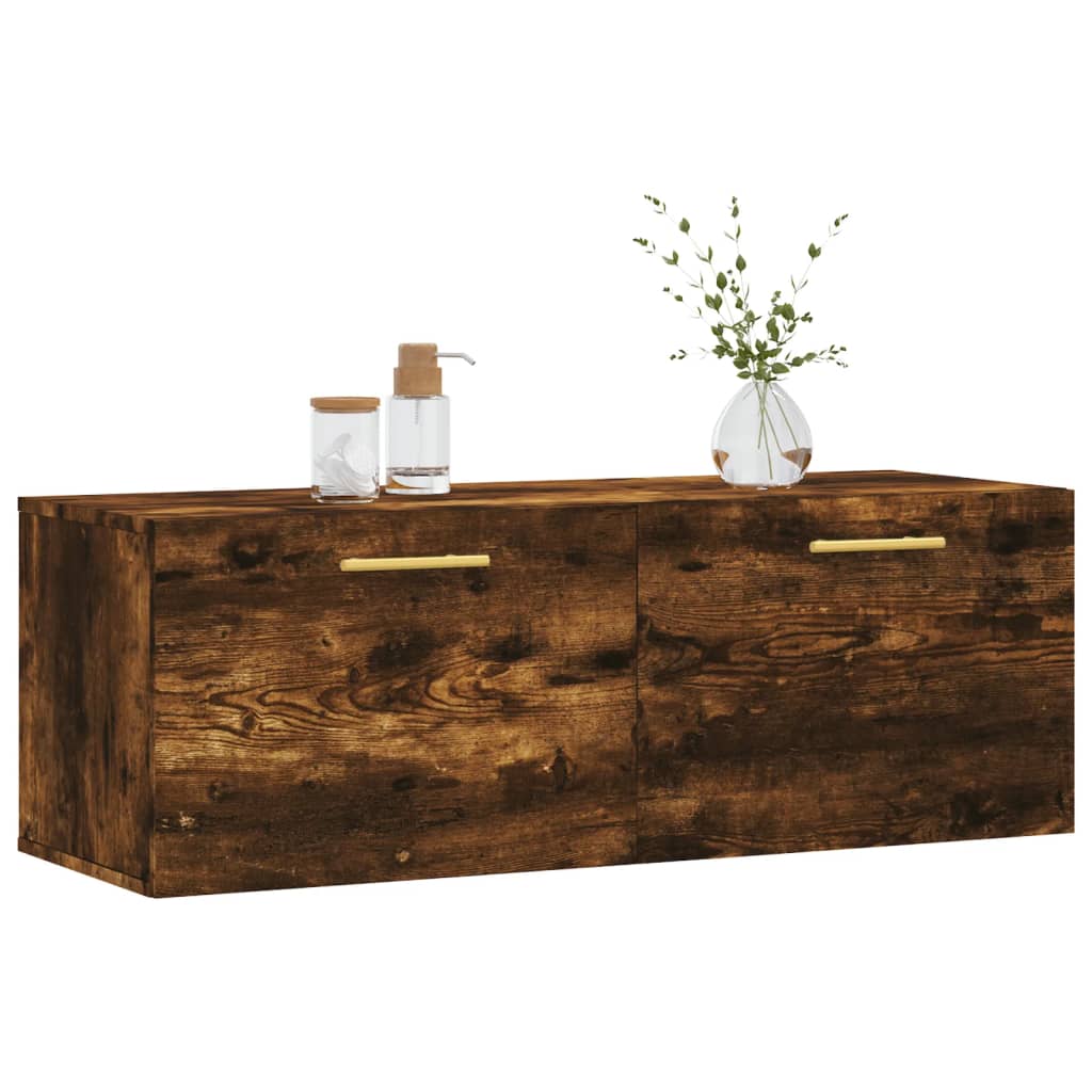 vidaXL Szafka wisząca, przydymiony dąb, 100x36,5x35 cm