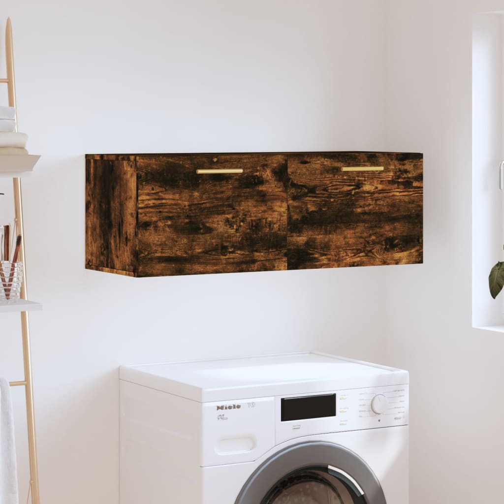 vidaXL Szafka wisząca, przydymiony dąb, 100x36,5x35 cm