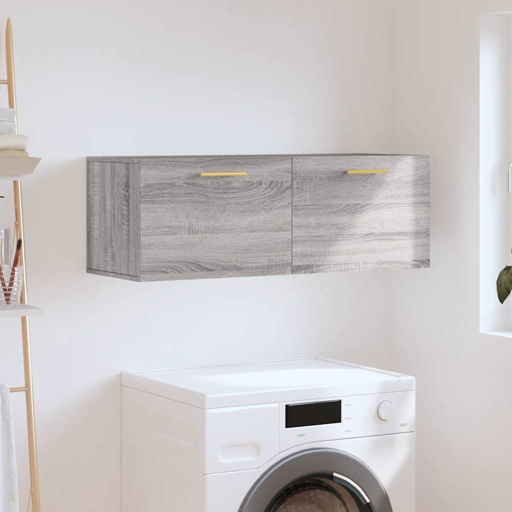 vidaXL Szafka wisząca, szary dąb sonoma, 100x36,5x35 cm