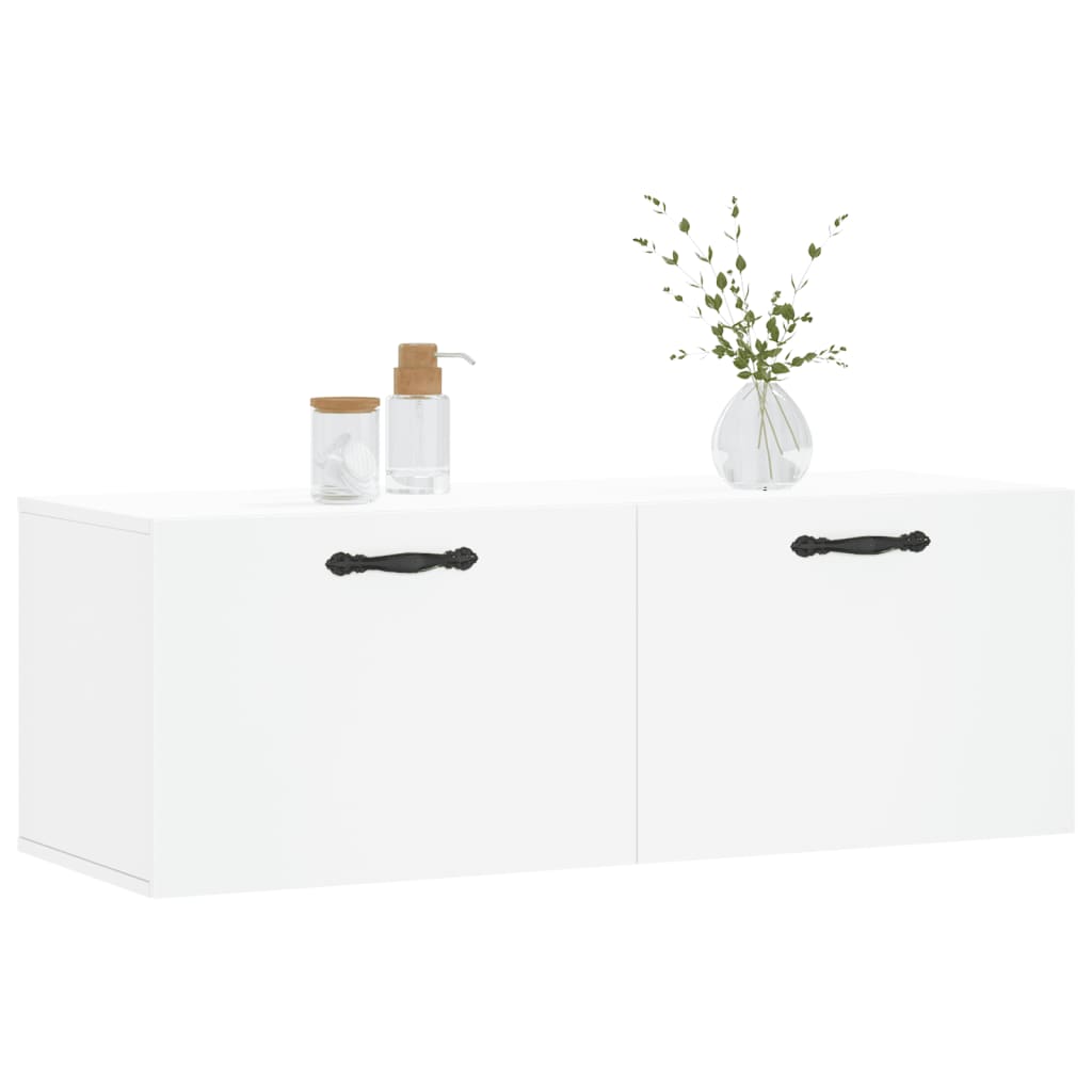 vidaXL Szafka wisząca, biała, 100x36,5x35 cm, materiał drewnopochodny