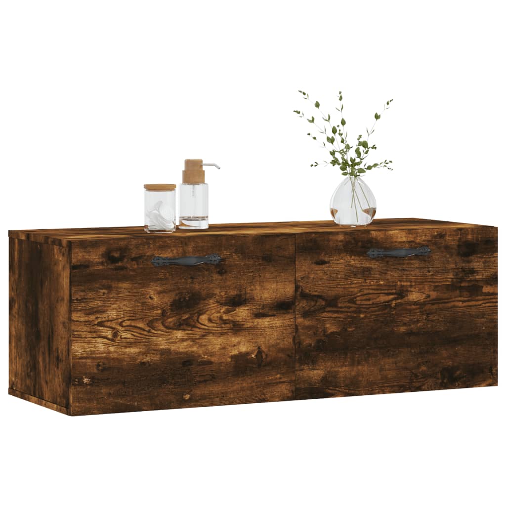 vidaXL Szafka wisząca, przydymiony dąb, 100x36,5x35 cm