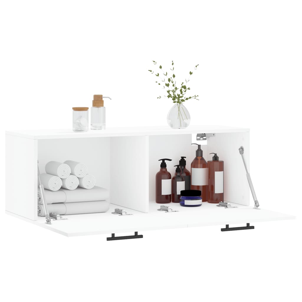 vidaXL Szafka wisząca, biała, 100x36,5x35 cm, materiał drewnopochodny