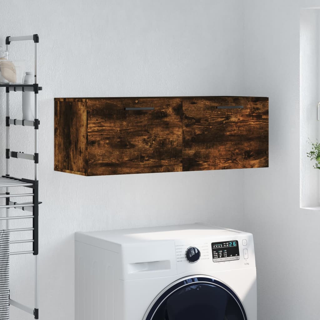 vidaXL Szafka wisząca, przydymiony dąb, 100x36,5x35 cm