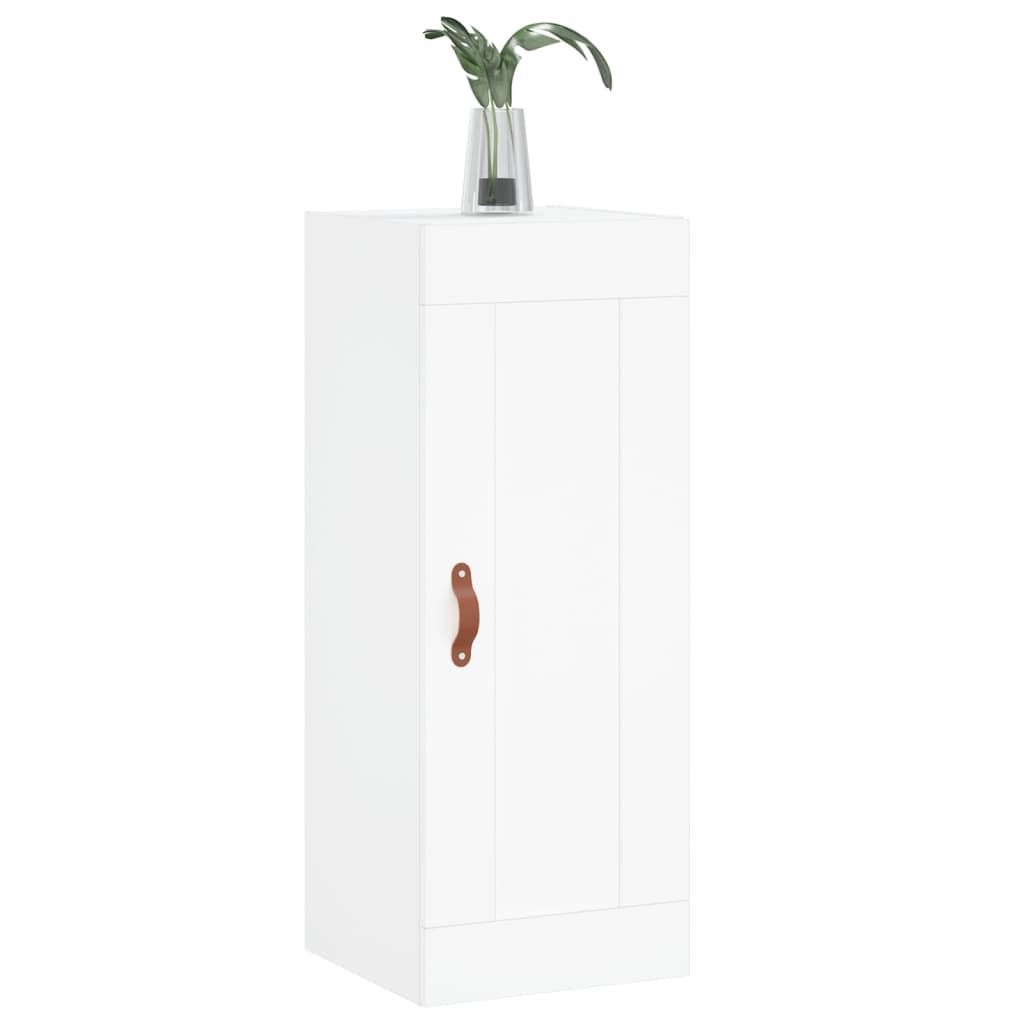 vidaXL Szafka wisząca, biała, 34,5x34x90 cm, materiał drewnopochodny
