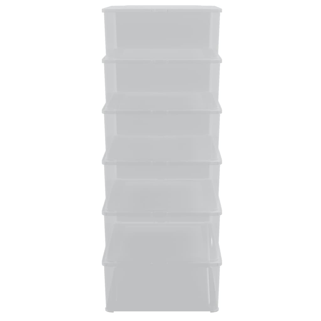 vidaXL Plastikowe pojemniki do przechowywania, 6 szt, 25L, sztaplowane