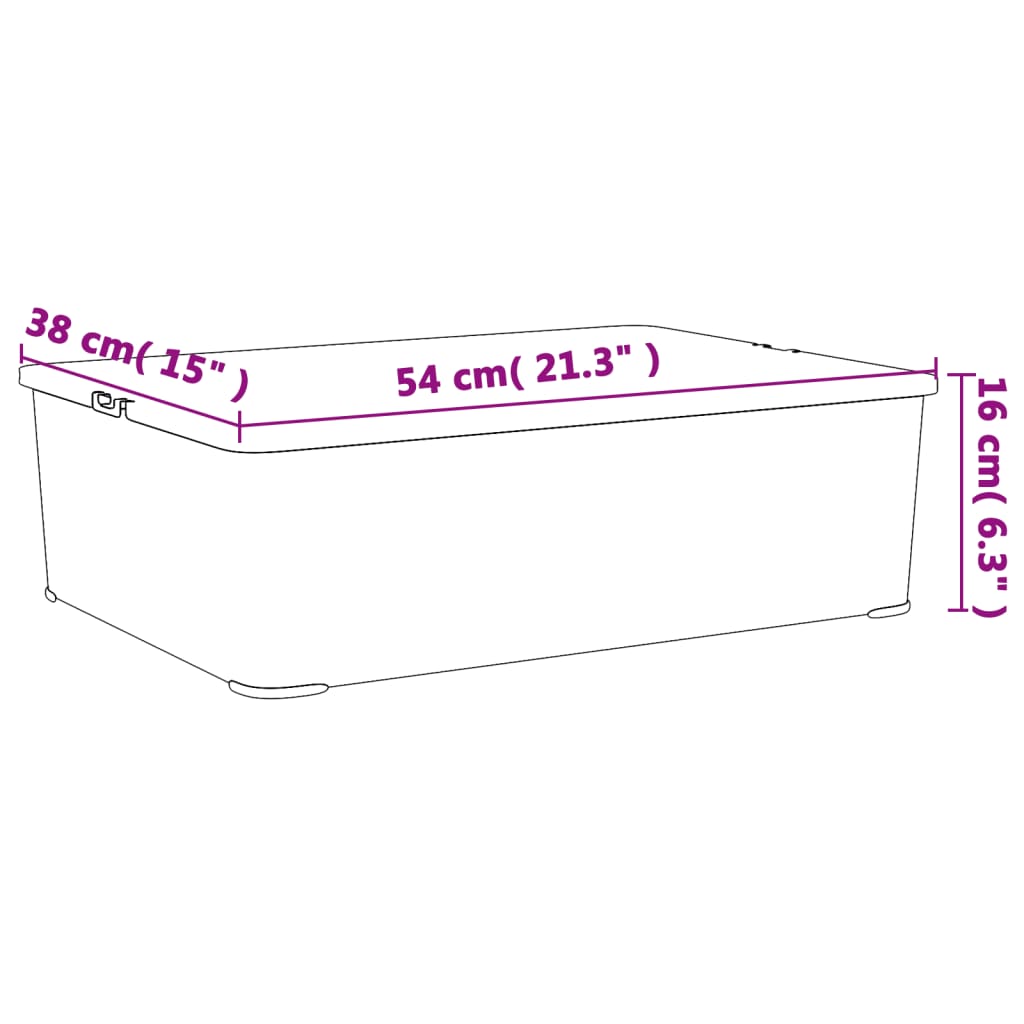 vidaXL Plastikowe pojemniki do przechowywania, 6 szt, 25L, sztaplowane