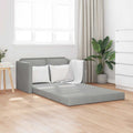 vidaXL Sofa podłogowa 2-w-1, jasnoszara, 122x204x55 cm, aksamit