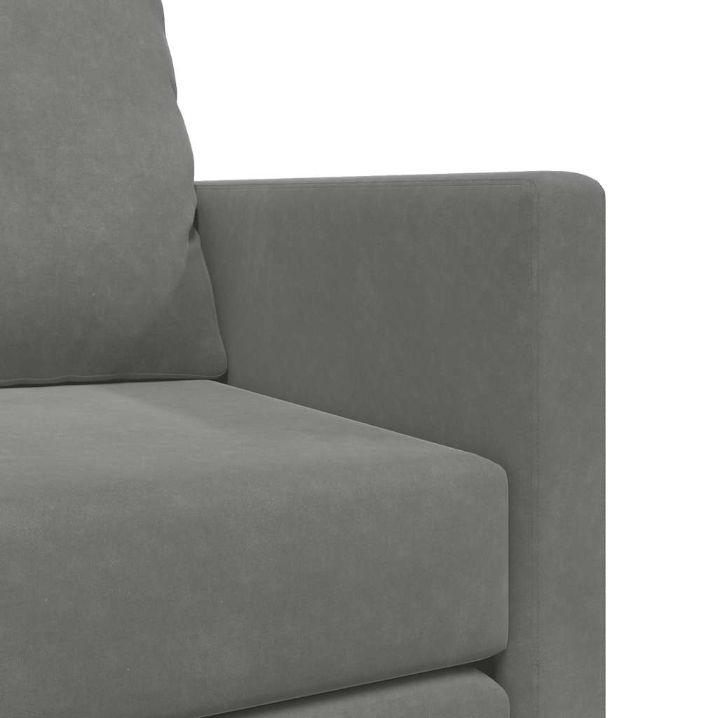 vidaXL Sofa podłogowa 2-w-1, ciemnoszara, 122x204x55 cm, aksamit