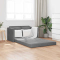 vidaXL Sofa podłogowa 2-w-1, ciemnoszara, 122x204x55 cm, aksamit