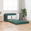 vidaXL Sofa podłogowa 2-w-1, ciemnozielona, 122x204x55 cm, aksamit