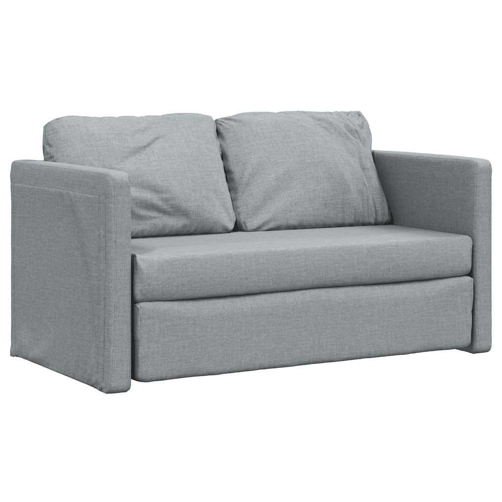 vidaXL Sofa podłogowa 2-w-1, jasnoszara, 112x174x55 cm, tkanina