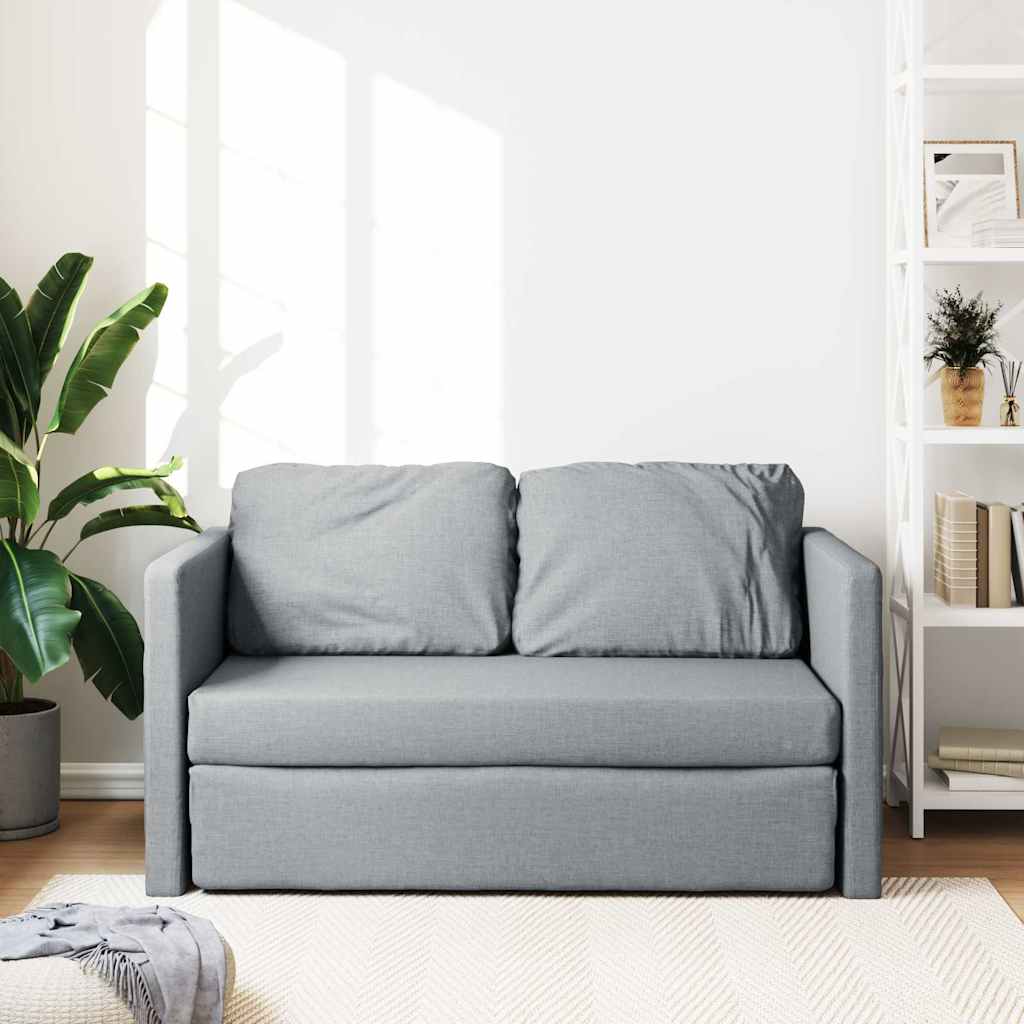 vidaXL Sofa podłogowa 2-w-1, jasnoszara, 112x174x55 cm, tkanina