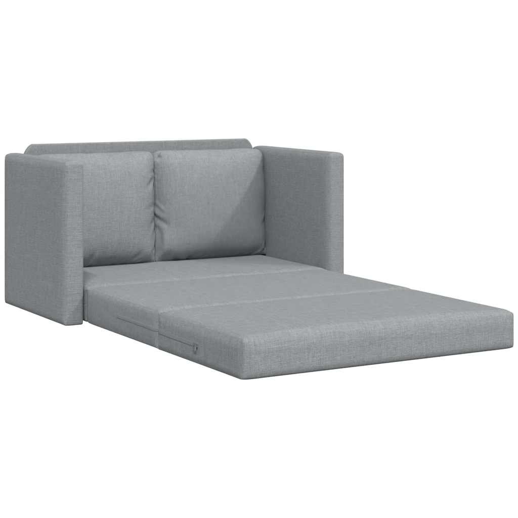 vidaXL Sofa podłogowa 2-w-1, jasnoszara, 112x174x55 cm, tkanina