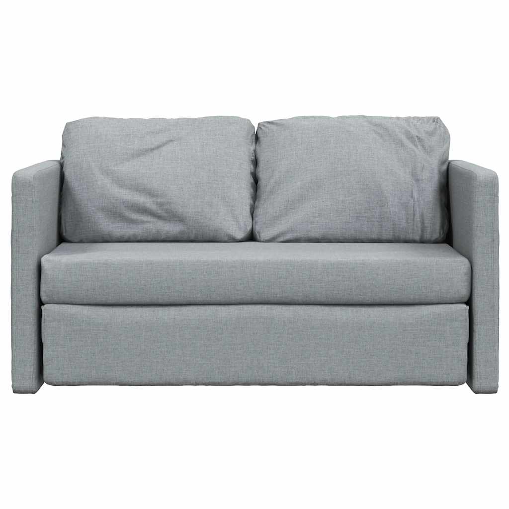 vidaXL Sofa podłogowa 2-w-1, jasnoszara, 112x174x55 cm, tkanina