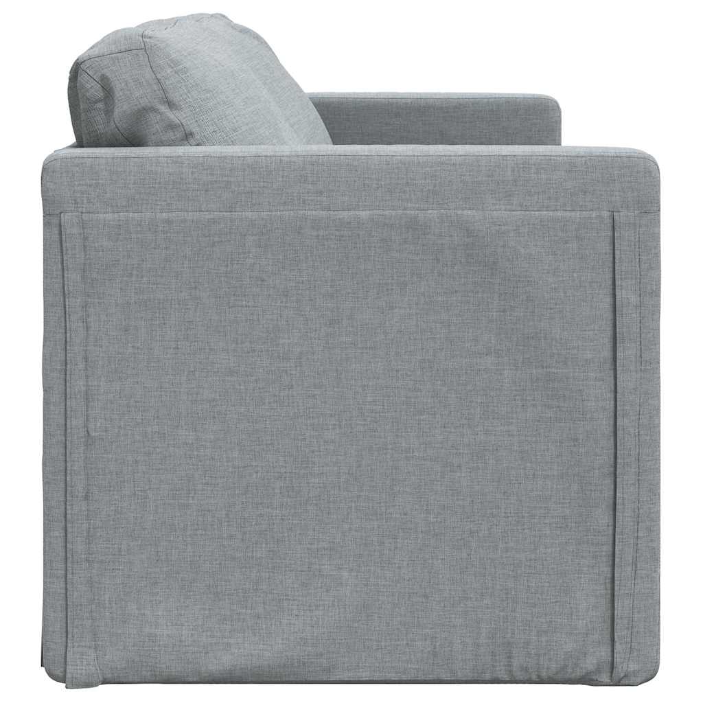 vidaXL Sofa podłogowa 2-w-1, jasnoszara, 112x174x55 cm, tkanina
