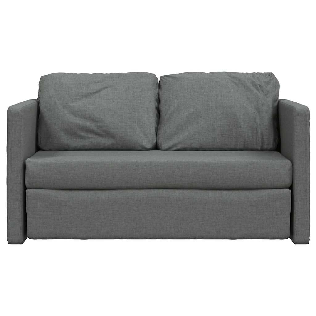 vidaXL Sofa podłogowa 2-w-1, ciemnoszara, 112x174x55 cm, tkanina