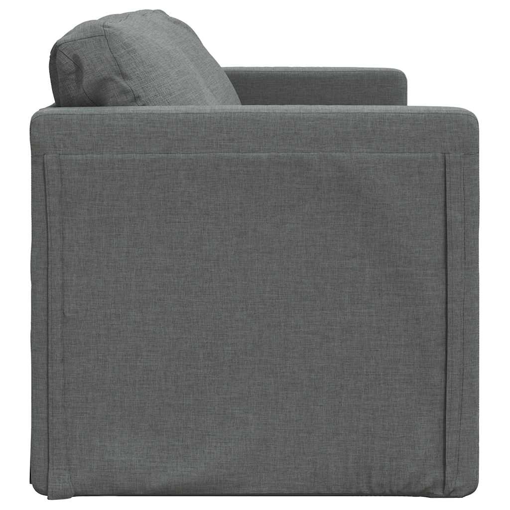 vidaXL Sofa podłogowa 2-w-1, ciemnoszara, 112x174x55 cm, tkanina