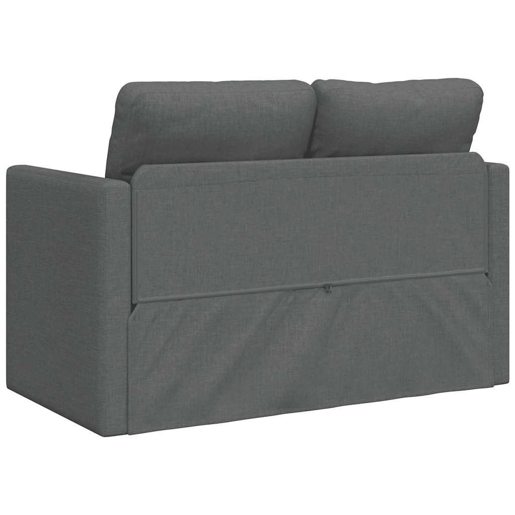 vidaXL Sofa podłogowa 2-w-1, ciemnoszara, 112x174x55 cm, tkanina