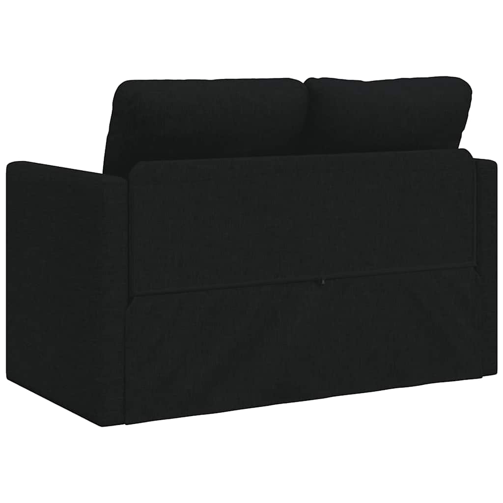 vidaXL Sofa podłogowa 2-w-1, czarna, 112x174x55 cm, tkanina