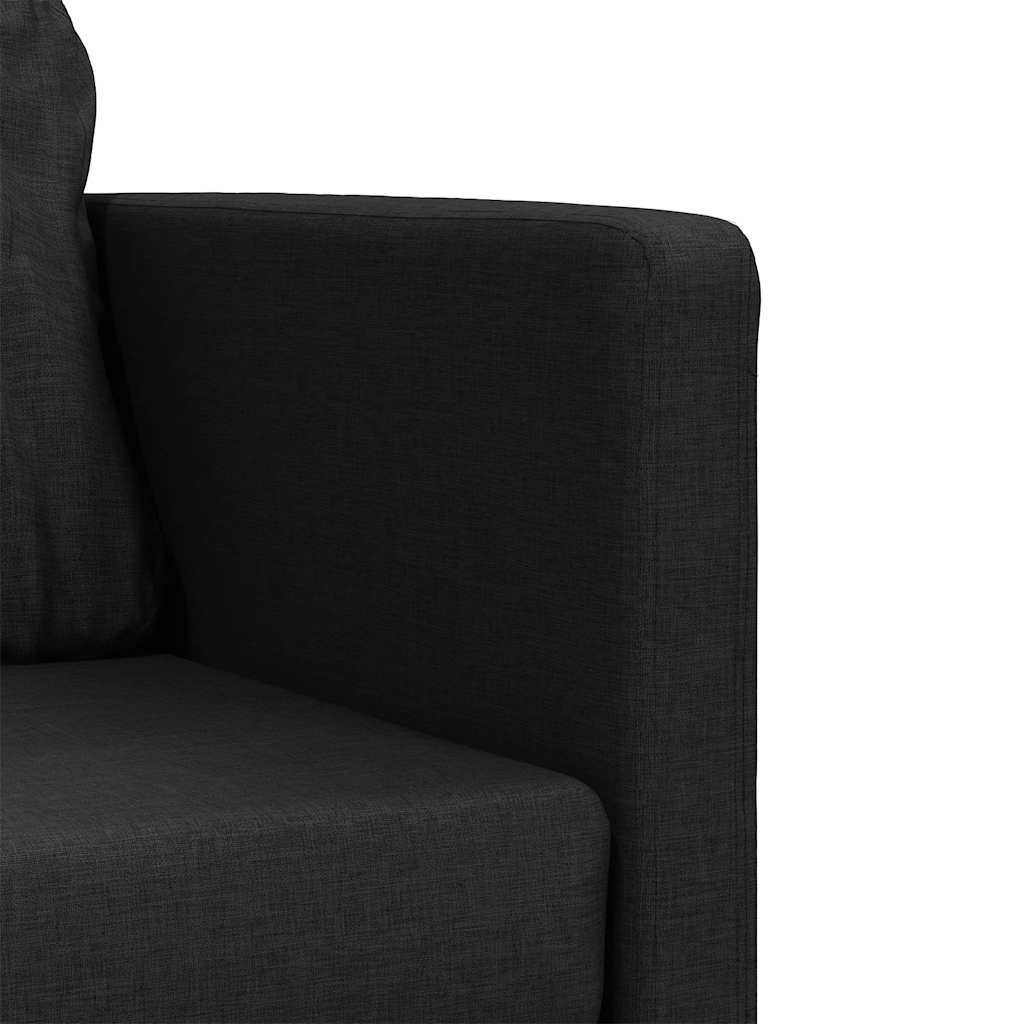 vidaXL Sofa podłogowa 2-w-1, czarna, 112x174x55 cm, tkanina