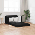 vidaXL Sofa podłogowa 2-w-1, czarna, 112x174x55 cm, tkanina