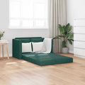 vidaXL Sofa podłogowa 2-w-1, ciemnozielona, 112x174x55 cm, tkanina