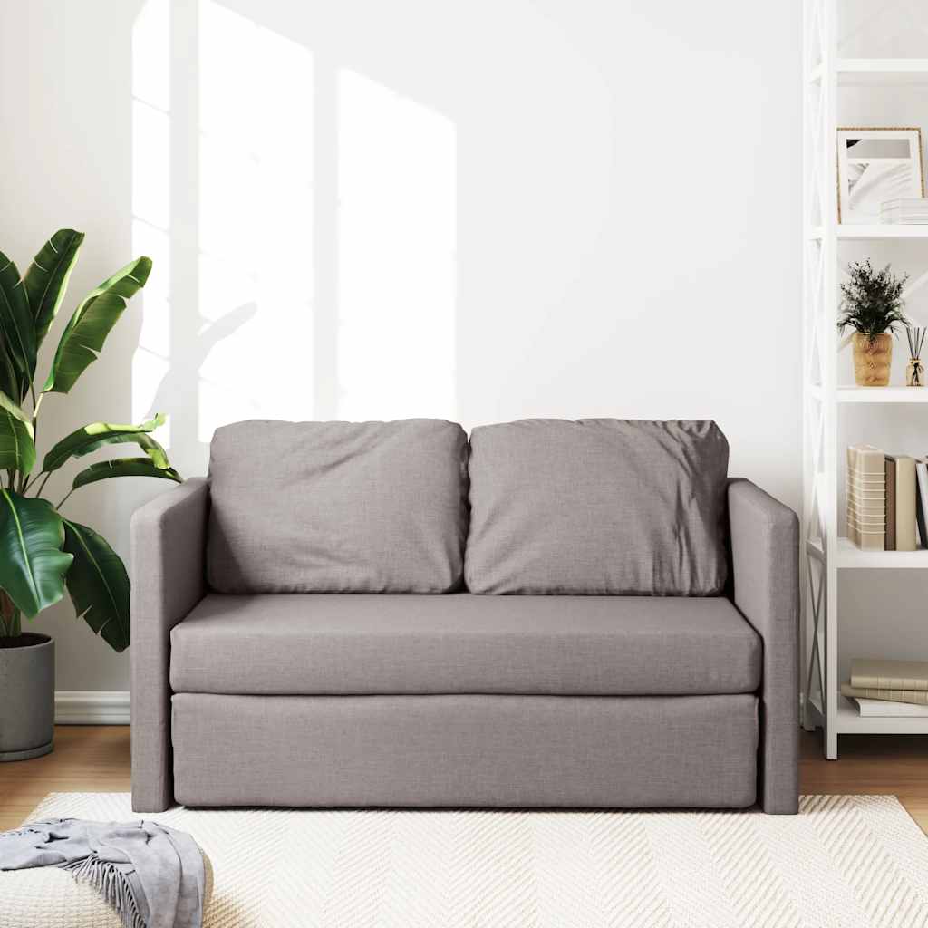 vidaXL Sofa podłogowa 2-w-1, kolor taupe, 112x174x55 cm, tkanina