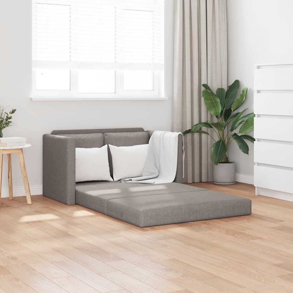 vidaXL Sofa podłogowa 2-w-1, kolor taupe, 112x174x55 cm, tkanina
