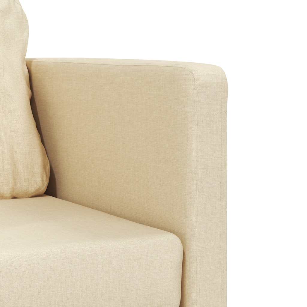 vidaXL Sofa podłogowa 2-w-1, kremowa, 112x174x55 cm, tkanina