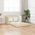 vidaXL Sofa podłogowa 2-w-1, kremowa, 112x174x55 cm, tkanina