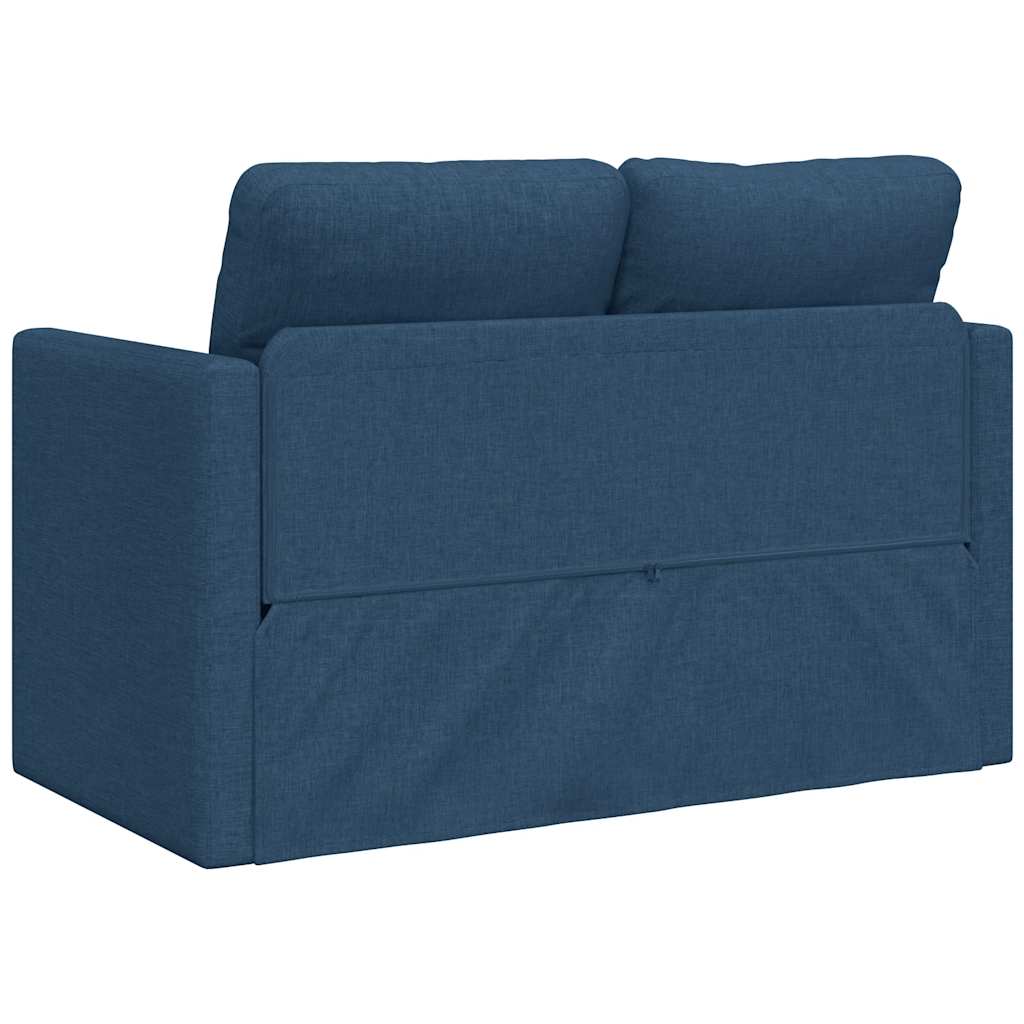 vidaXL Sofa podłogowa 2-w-1, niebieska, 112x174x55 cm, tkanina
