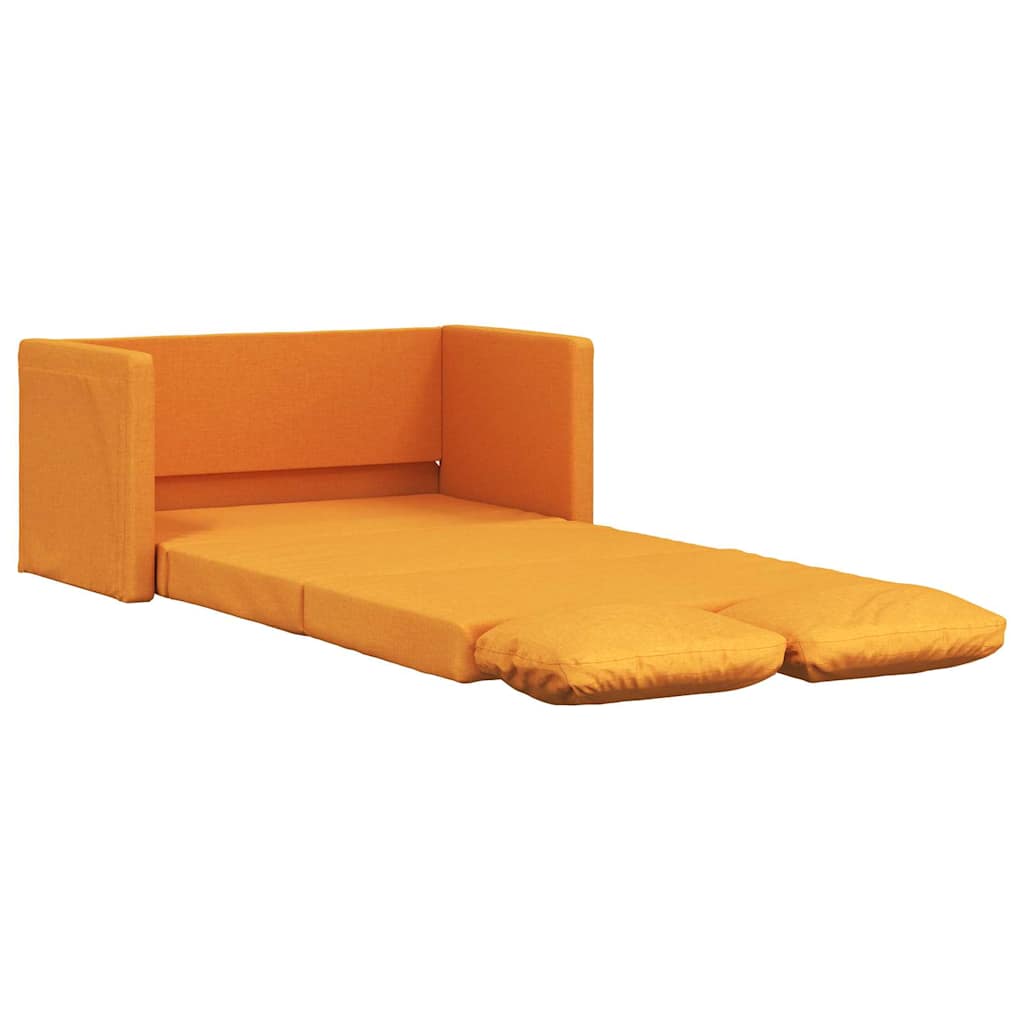 vidaXL Sofa podłogowa 2-w-1, ciemnożółta, 112x174x55 cm, tkanina