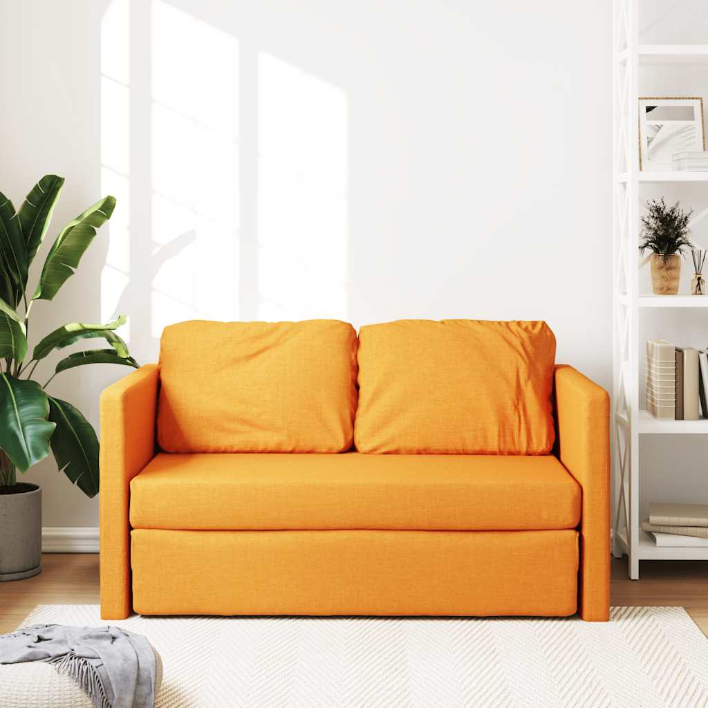 vidaXL Sofa podłogowa 2-w-1, ciemnożółta, 112x174x55 cm, tkanina