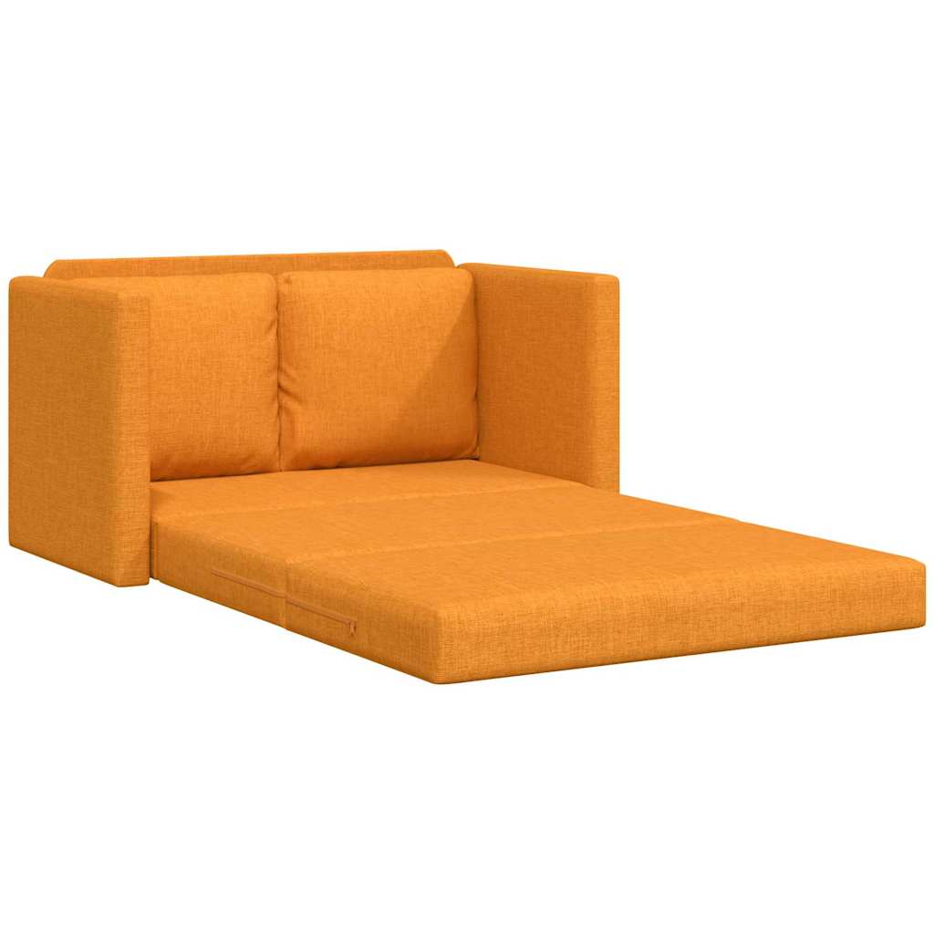 vidaXL Sofa podłogowa 2-w-1, ciemnożółta, 112x174x55 cm, tkanina
