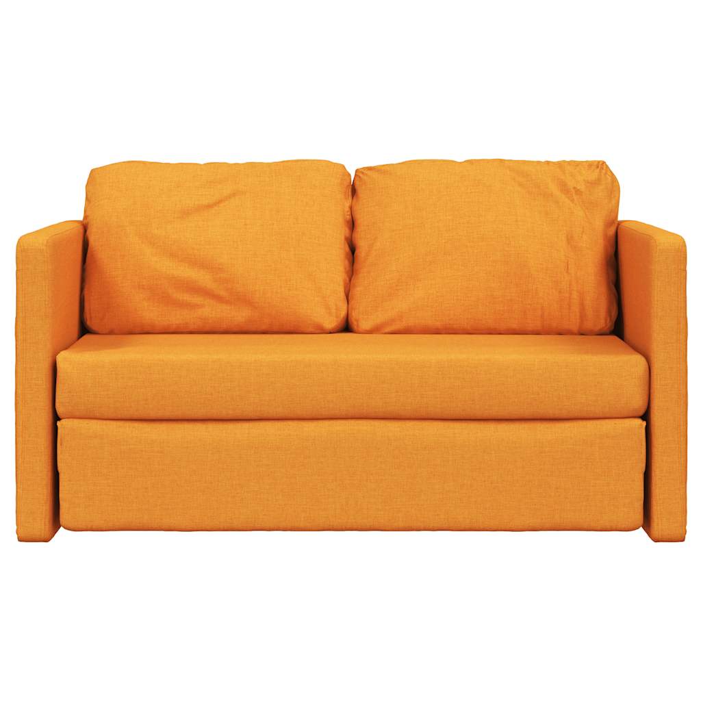 vidaXL Sofa podłogowa 2-w-1, ciemnożółta, 112x174x55 cm, tkanina