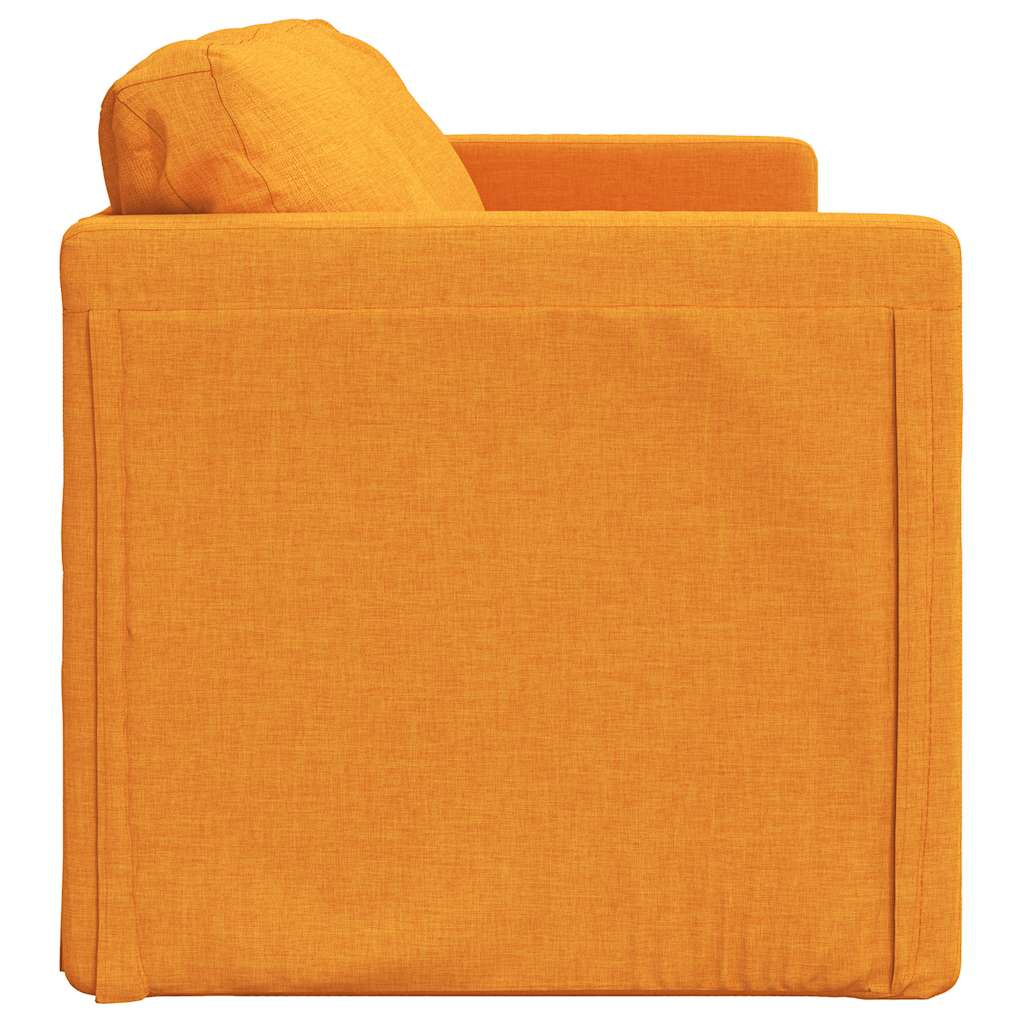 vidaXL Sofa podłogowa 2-w-1, ciemnożółta, 112x174x55 cm, tkanina