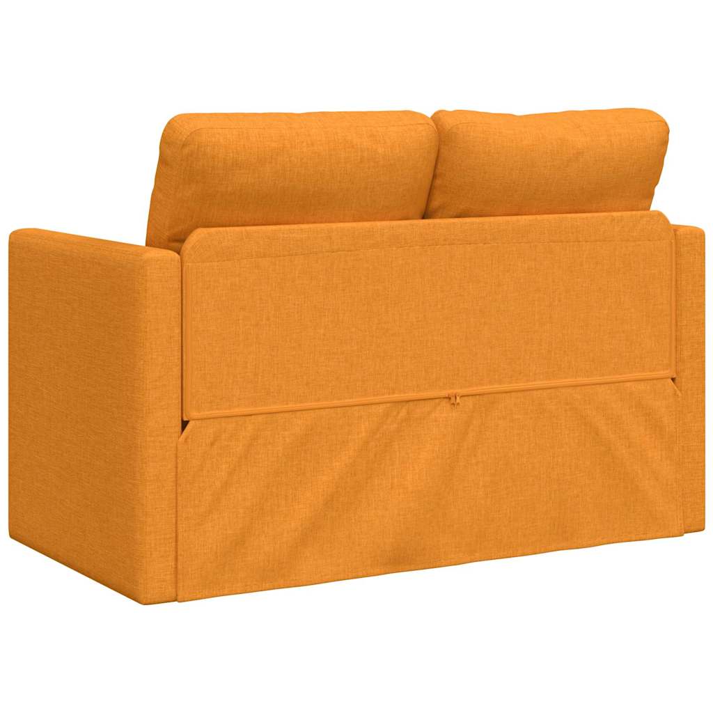 vidaXL Sofa podłogowa 2-w-1, ciemnożółta, 112x174x55 cm, tkanina