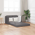vidaXL Sofa podłogowa 2-w-1, szara, 112x174x55 cm, sztuczna skóra