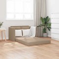 vidaXL Sofa podłogowa 2-w-1, cappuccino, 112x174x55 cm, sztuczna skóra