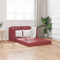 vidaXL Sofa podłogowa 2-w-1, kolor wina, 112x174x55 cm, sztuczna skóra