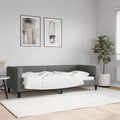 vidaXL Sofa z funkcją spania, ciemnoszara, 80x200 cm, obita tkaniną