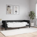 vidaXL Sofa z funkcją spania, czarna, 80x200 cm, obita tkaniną