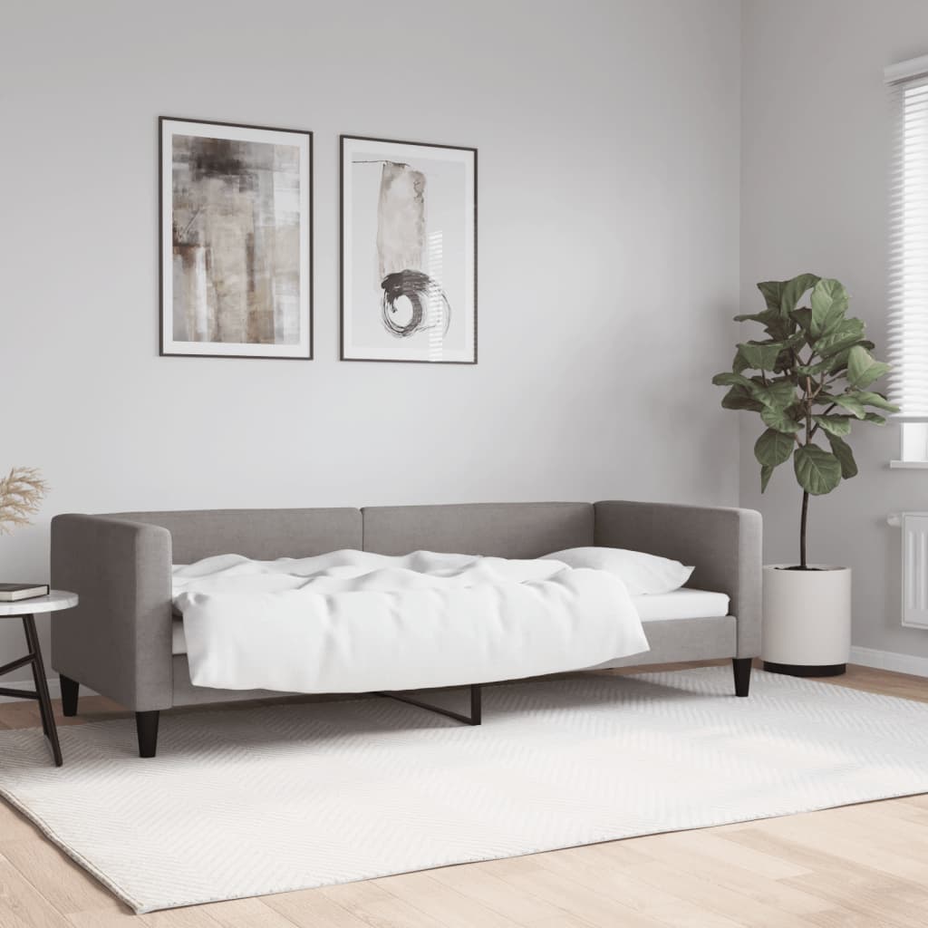vidaXL Sofa z funkcją spania, kolor taupe, 80x200 cm, obite tkaniną
